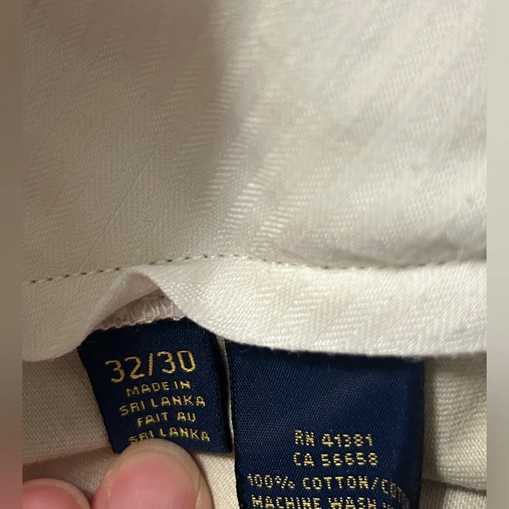 Ralph Lauren Polo Tan Classic Fit Pants Flat Front